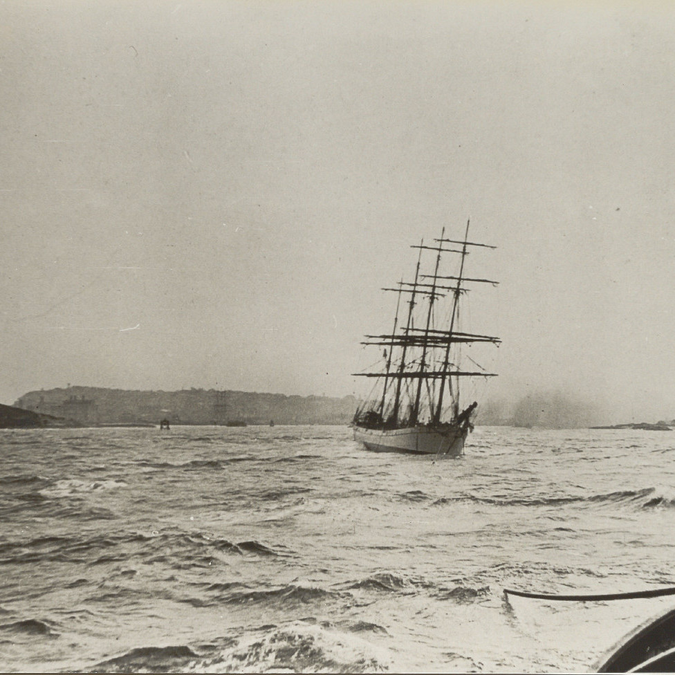 Sailship 'Hero' in Newcastle Harbour Entrance