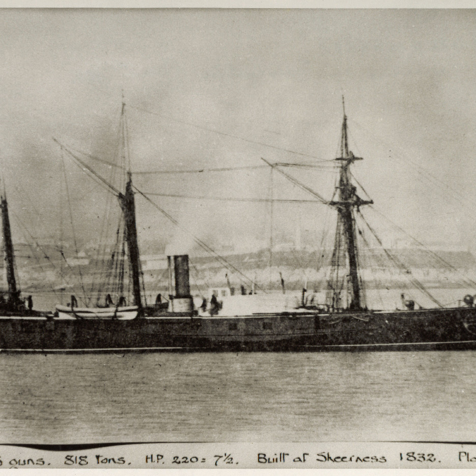 HMS Salamander in Newcastle Harbour, 1st November 1866
