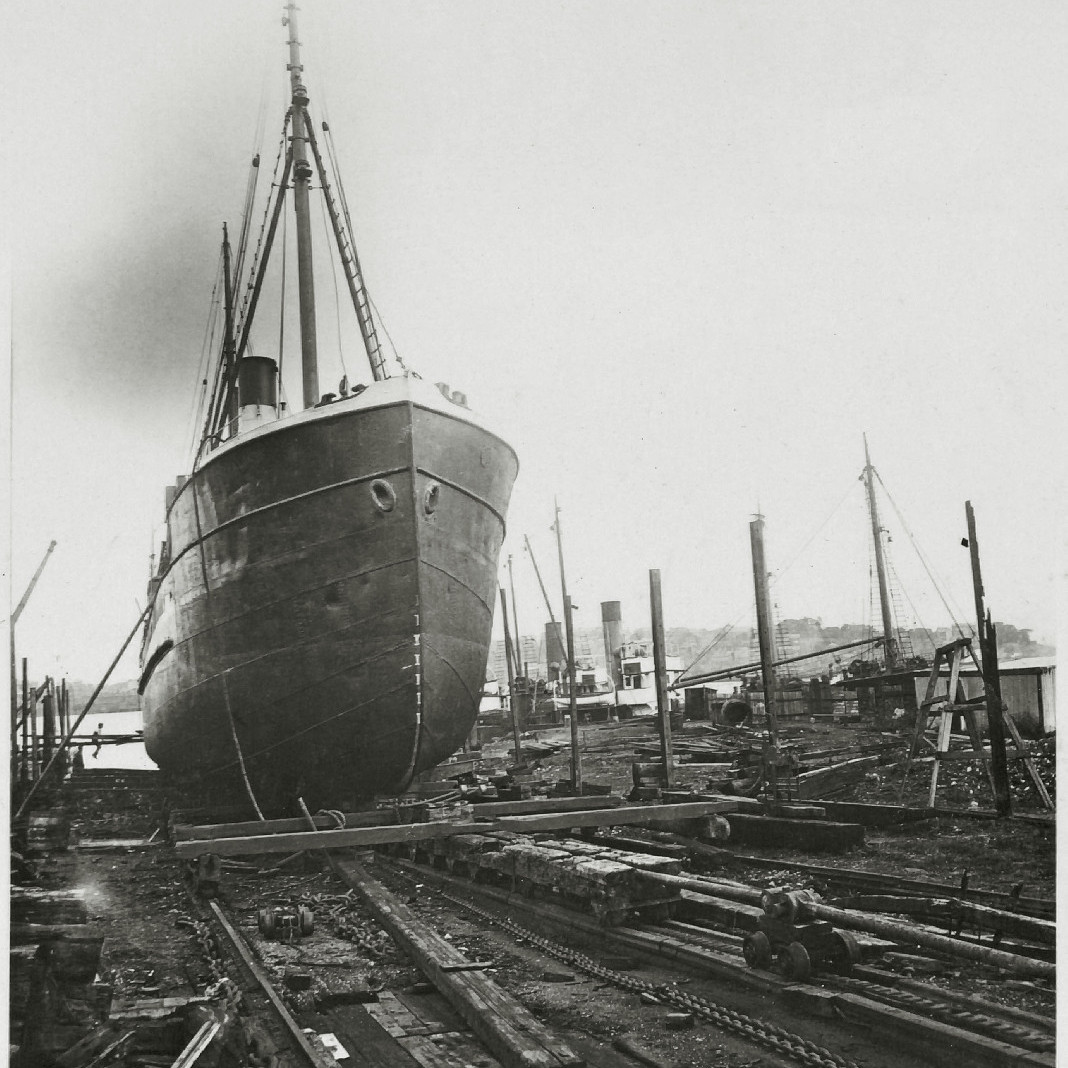 Collier 'Alice' On Slipway at Stockton, 1st September 1920