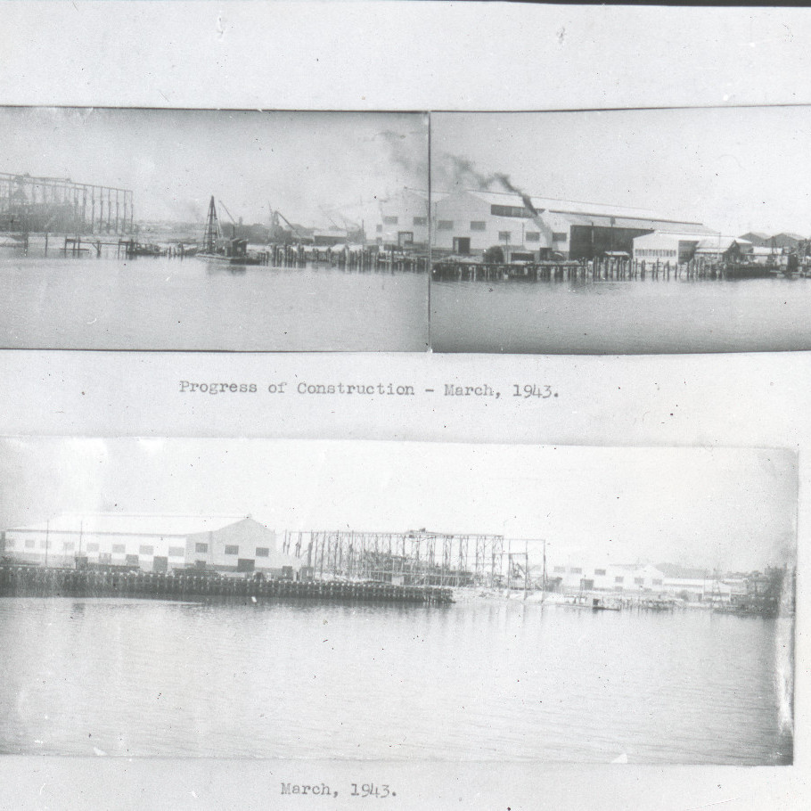 Newcastle State Dockyard progress of Construction in March 1943