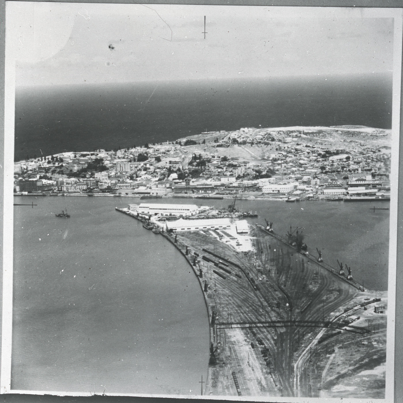 Aerial photograph of Newcastle State Dockyard and Newcastle City
