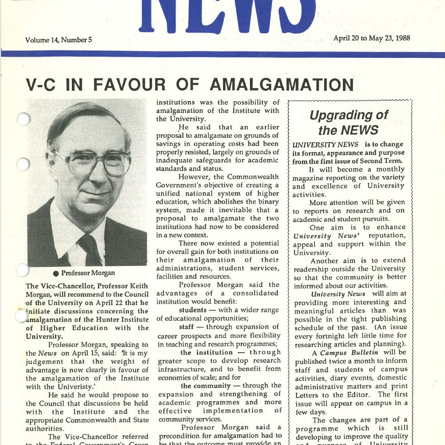The University of Newcastle University News, Vol. 14, No. 5, April 20 - May 23, 1988