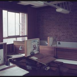 Room with technical drawing equipment [1960s]