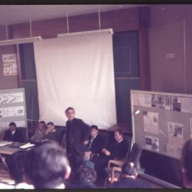 Van [or Von] Eyke [or Eyre] lecturing architecture class, Auckland, New Zealand (1963)
