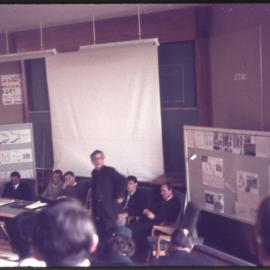 Van [or Von] Eyke [or Eyre] lecturing architecture class, Auckland, New Zealand (1963)