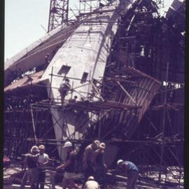 Construction of Sydney Opera House, Bennelong Point, NSW [1960s]