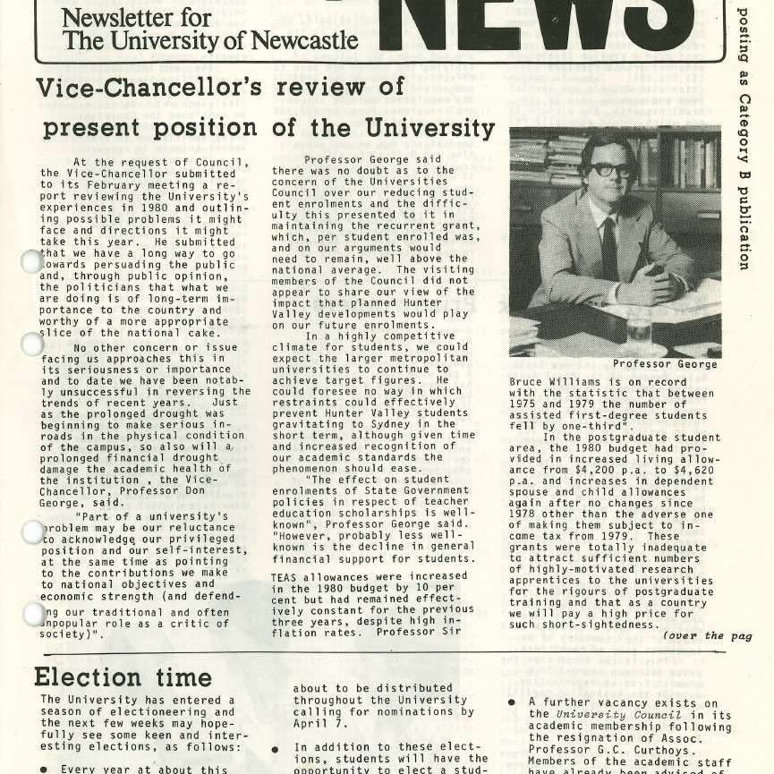 University News, Vol. 7, No. 3, March 19, 1981
