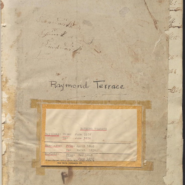 Parish Register of Raymond Terrace: Baptisms (1839–1858), Marriages (1840–1856), and Burials (1840–1858)