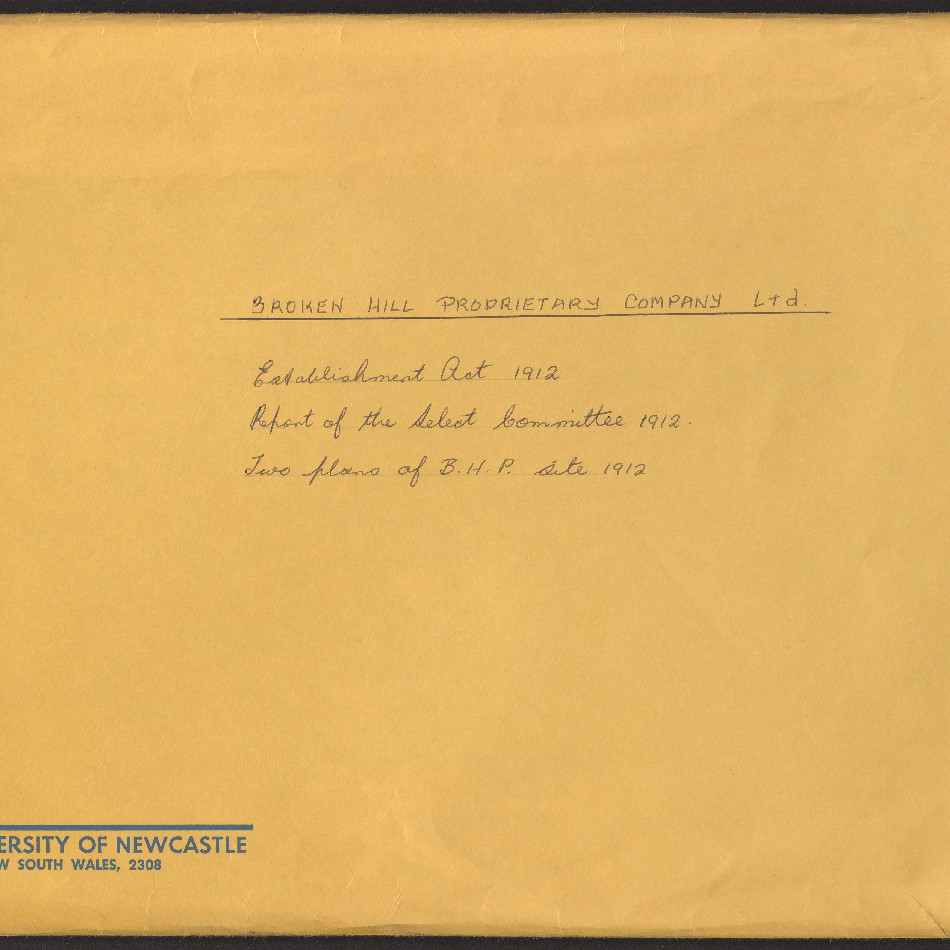 A6201 (iii) Broken Hill Proprietary Company Ltd. Establishment Act, 1912