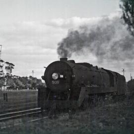 SAR, 500 Class No. 508, 4-8-4 Type Locomotive operating light-engine, Mile End, Adelaide, [1940s]