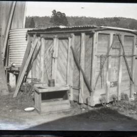 Ex-Burrinjuck Railway, accident tool van, No. L363 that has been converted into a shed [c.1930s]