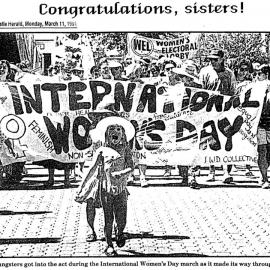 1991 International Women's Day Newcastle led by Sinead Francis-Coan