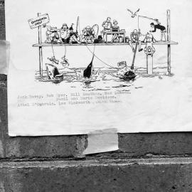 ‘Continental Shelf’ - a photograph of a cartoon to advertise a trip to the Continental Shelf for the Game Fishing club