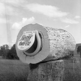 “Dinkum Dunny’ - roadside mailbox near Broke, NSW