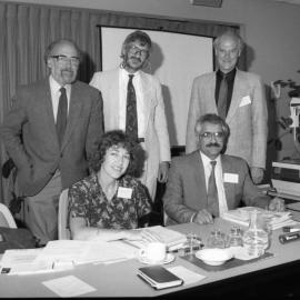Professor Jenny Graham and Morteza Honari with three unidentified academics, the University of Newcastle, Australia - 1992