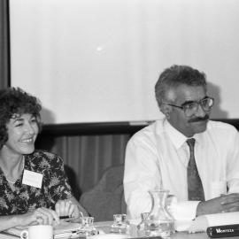 Professor Jenny Graham and Morteza Honari at an unidentified event, the University of Newcastle, Australia - 1992