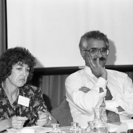 Professor Jenny Graham and Morteza Honari at an unidentified event, the University of Newcastle, Australia - 1992