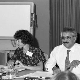 Professor Jenny Graham and Morteza Honari at an unidentified event, the University of Newcastle, Australia - 1992