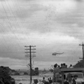 Maitland Flood, 1955 - Rescue of Vickereys by helicopter