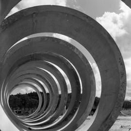 Finished pipes for Balickera, Balickera Canal, 1964