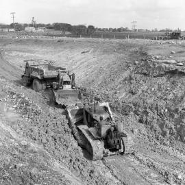 Digging for construction of Balickera Canal, NSW, 1963