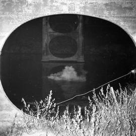 View under old Belmore Bridge during demolition, Maitland, NSW, June 12, 1965