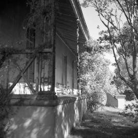 Side view, rear of Wallalong House, Hinton, NSW, 1974