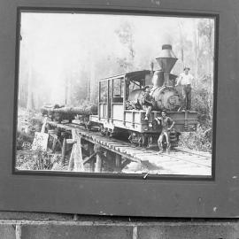 [Climax a timber train that ran from Mayers Point to Wootton, early 1900s]