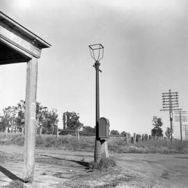 Lamp in front of Campbells' Store [1940s-1950s] now moved to Court House, Morpeth, NSW