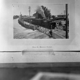 Train at High Street Station level crossing, Maitland, NSW