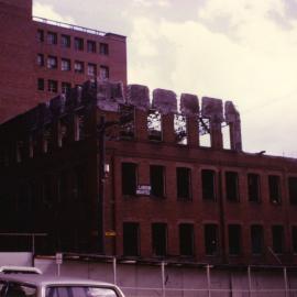 Demolition of the old outpatients block, Royal Newcastle Hospital, Newcastle, NSW