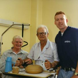 Unidentified people celebrating National Healthy Bones Week, Royal Newcastle Hospital, 1996