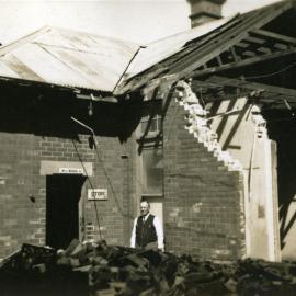 Demolition of the nurses home and the Ward 12 store, Royal Newcastle Hospital, Newcastle, NSW