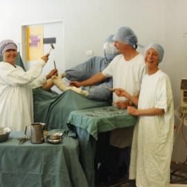 Surgery demonstration during the Royal Newcastle Hospital's Health Week, Newcastle, NSW, 1994