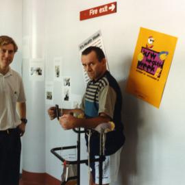 Health week posters displayed around the hospital for Royal Newcastle Hospital's Health Week, 1994