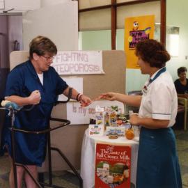 Osteoporosis display during the Royal Newcastle Hospital's Health Week, Newcastle, NSW, 1994