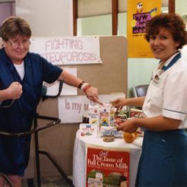 Osteoporosis display during the Royal Newcastle Hospital's Health Week, Newcastle, NSW, 1994