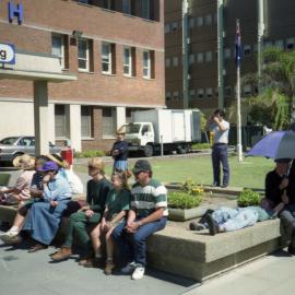 Watching school bands playing at the Royal Newcastle Hospital, Newcastle, NSW, 2 April 1995