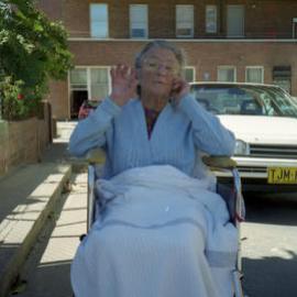 Patient watching school bands playing at the Royal Newcastle Hospital, Newcastle, NSW, 2 April 1995