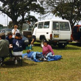 Spectators at the Royal Newcastle Hospital Cricket Day, Newcastle, NSW, 8 March 1998