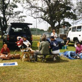 Spectators at the Royal Newcastle Hospital Cricket Day, 8 March 1998
