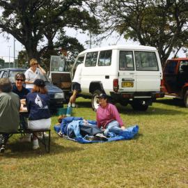 Spectators at the Royal Newcastle Hospital Cricket Day, Newcastle, NSW, 8 March 1998
