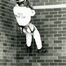 Newcastle Police Rescue Squad, abseiling training at the Royal Newcastle Hospital, 16 January 1995
