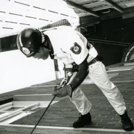 Newcastle Police Rescue Squad, abseiling training at the Royal Newcastle Hospital, Newcastle, NSW, 16 January 1995