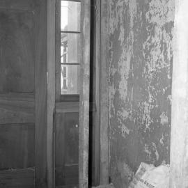 Wall and door, pre-restoration, Aberglasslyn House, Aberglasslyn, NSW, [1977]