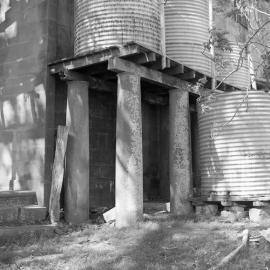 View of water tank pre-restoration, Aberglasslyn House, Aberglasslyn, NSW, [1978]