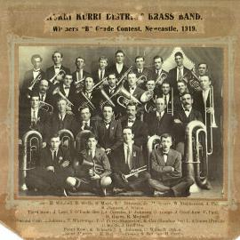 Kurri Kurri District Brass Band. Winners of B Grade Contest, Newcastle, 1919