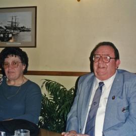 Anne Schott, with unidentified man, Royal Newcastle Hospital, Newcastle, NSW