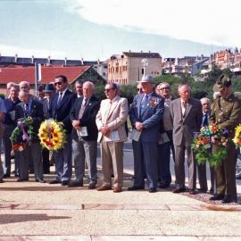 Unidentified people at an ANZAC Day ceremony, Newcastle, NSW