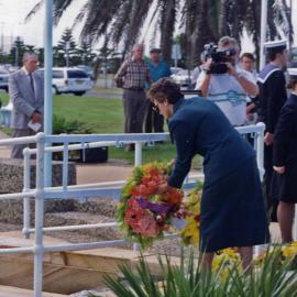 Unidentified people at ANZAC Day ceremony, Newcastle, NSW
